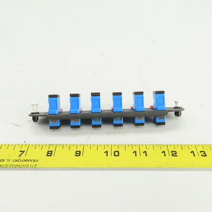 Corning CCH-CP06-38 6 Port Fiber Optic Adapter Panel W/6 SM Simplex SC PB