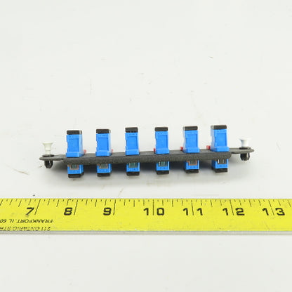 Corning CCH-CP06-38 6 Port Fiber Optic Adapter Panel W/6 SM Simplex SC PB