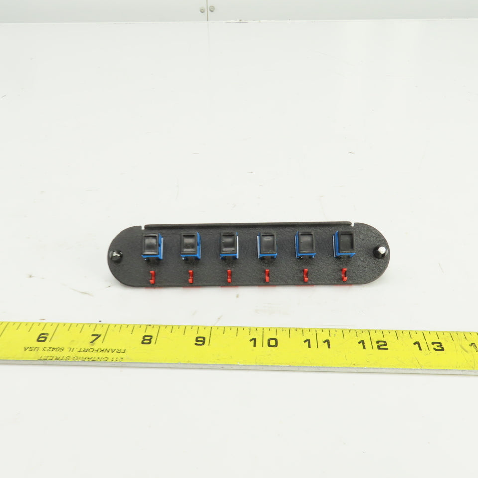 Corning CCH-CP06-38 6 Port Fiber Optic Adapter Panel W/6 SM Simplex SC PB