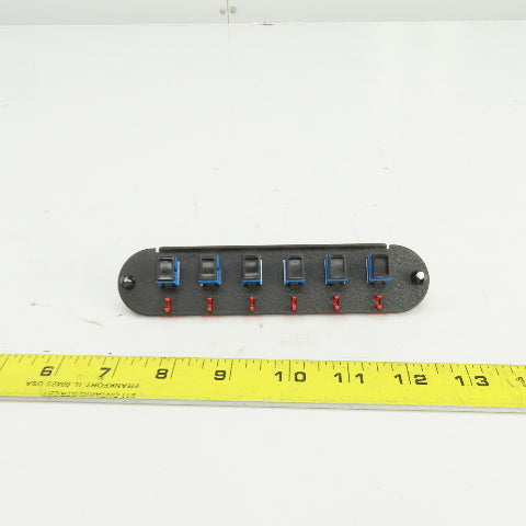 Corning CCH-CP06-38 6 Port Fiber Optic Adapter Panel W/6 SM Simplex SC PB
