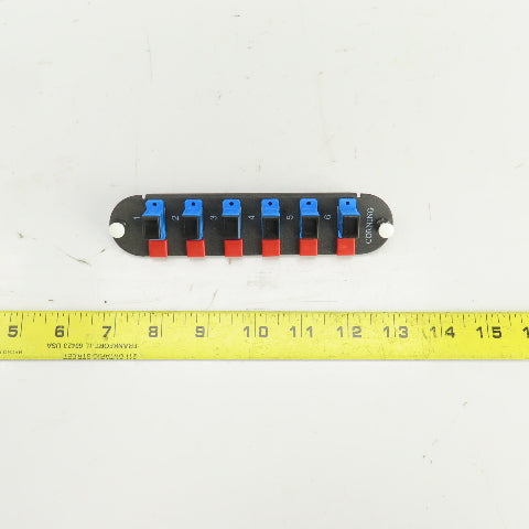 Corning CCH-CP06-38 6 Port Fiber Optic Adapter Panel W/6 SM Simplex SC PB