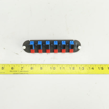Corning CCH-CP06-38 6 Port Fiber Optic Adapter Panel W/6 SM Simplex SC PB