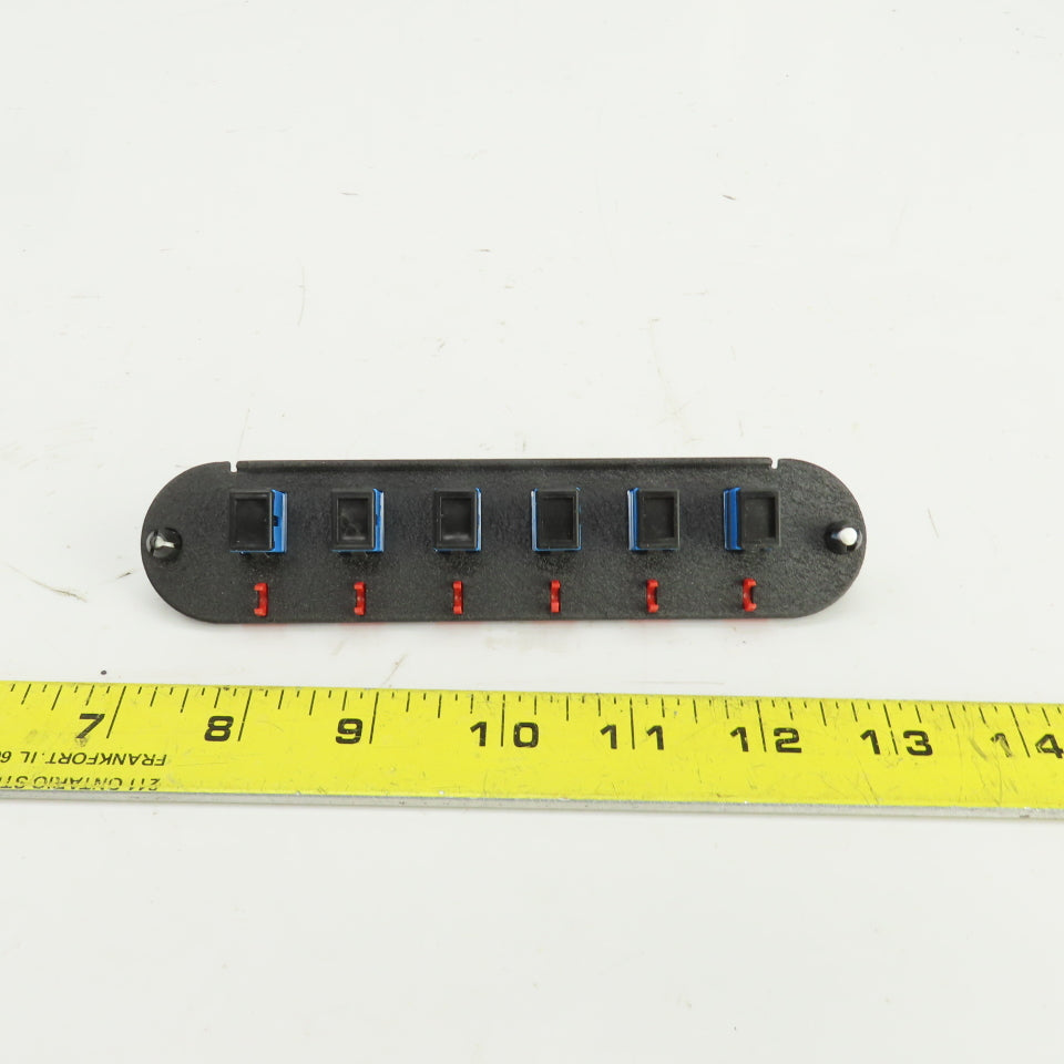 Corning CCH-CP06-38 6 Port Fiber Optic Adapter Panel W/6 SM Simplex SC PB