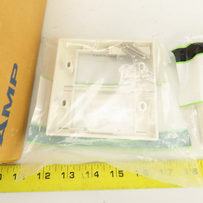 Ortronics OR-40300159 Dual Gang Face Plate 4.5" x 4.5" Fog White Lot Of 13