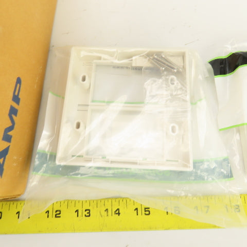 Ortronics OR-40300159 Dual Gang Face Plate 4.5" x 4.5" Fog White Lot Of 13