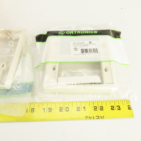 Ortronics OR-40300159 Dual Gang Face Plate 4.5" x 4.5" Fog White Lot Of 13