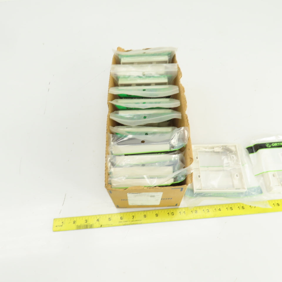 Ortronics OR-40300159 Dual Gang Face Plate 4.5" x 4.5" Fog White Lot Of 13