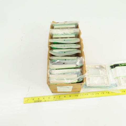 Ortronics OR-40300159 Dual Gang Face Plate 4.5" x 4.5" Fog White Lot Of 13