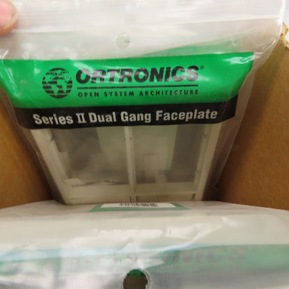 Ortronics OR-40300159 Dual Gang Face Plate 4.5" x 4.5" Fog White Lot Of 13