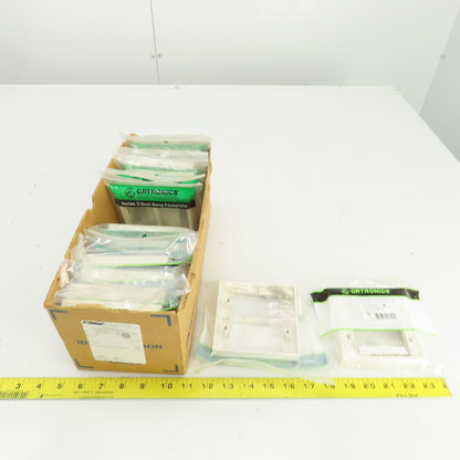 Ortronics OR-40300159 Dual Gang Face Plate 4.5" x 4.5" Fog White Lot Of 13