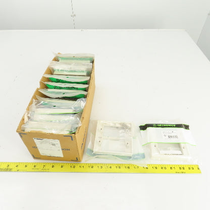 Ortronics OR-40300159 Dual Gang Face Plate 4.5" x 4.5" Fog White Lot Of 13