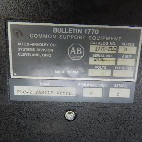 Allen Bradley 1770-FL Ser B PLC-2 Family Keyboard 1770-KCA