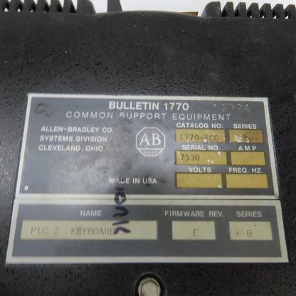 Allen Bradley 1770-FCC Ser B PLC-2 Family Keyboard 1770-KFA