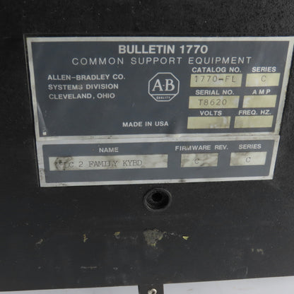 Allen Bradley 1770-FL Ser C PLC-2 Family Keyboard 1770-KFA