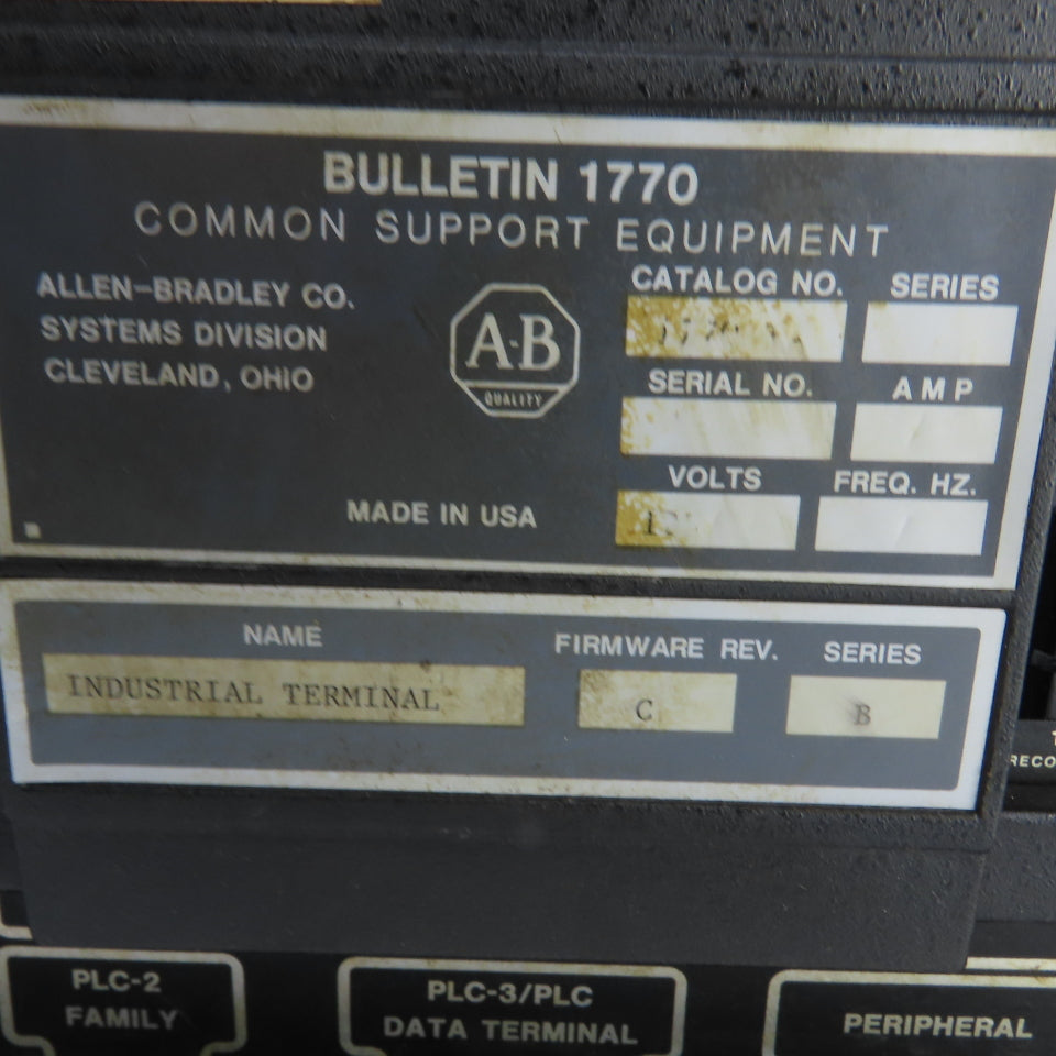 Allen Bradley 1770-TA Ser B Industrial Terminal 120/240V Firmware Rev C