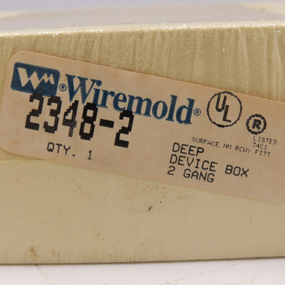 Wiremold 2348-2 Deep 2 Gang Outlet Receptacle Box Ivory Lot Of 3