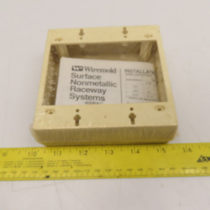 Wiremold 2348-2 Deep 2 Gang Outlet Receptacle Box Ivory Lot Of 3