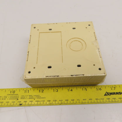 Wiremold 2348-2 Deep 2 Gang Outlet Receptacle Box Ivory Lot Of 3
