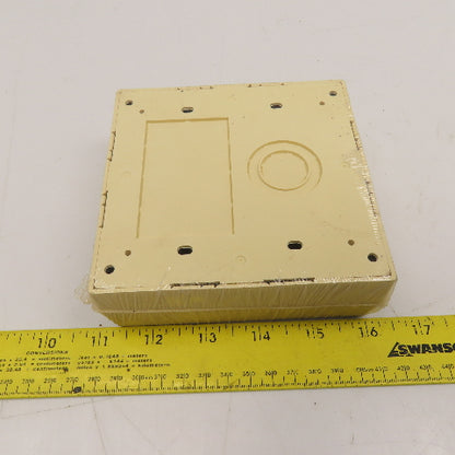 Wiremold 2348-2 Deep 2 Gang Outlet Receptacle Box Ivory Lot Of 3