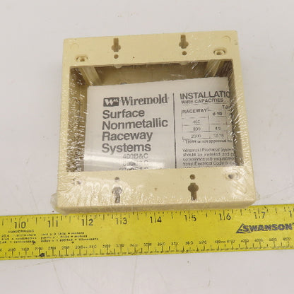 Wiremold 2348-2 Deep 2 Gang Outlet Receptacle Box Ivory Lot Of 3