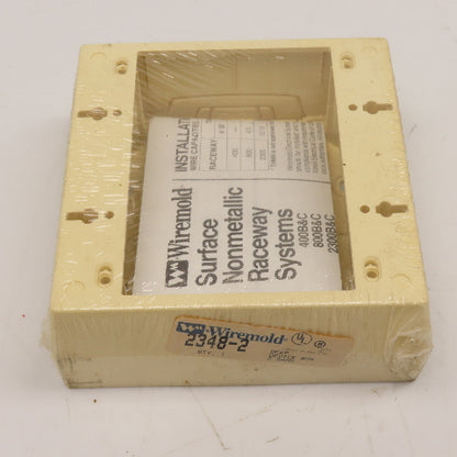 Wiremold 2348-2 Deep 2 Gang Outlet Receptacle Box Ivory Lot Of 3