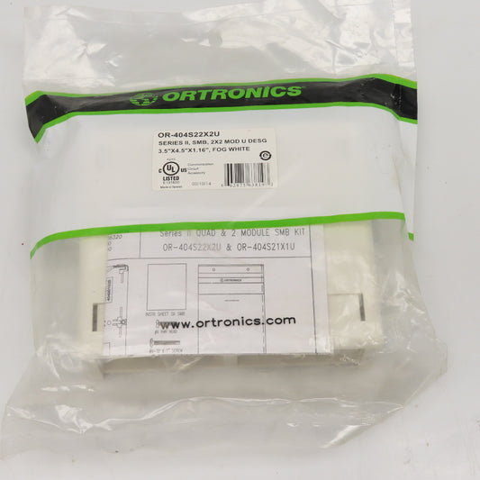 Ortronics OR-404S22X2U Series II Plastic Surface Mount Box 2X2 MOD Fog White