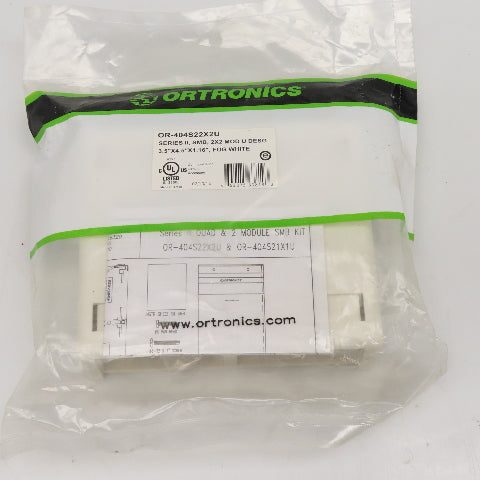 Ortronics OR-404S22X2U Series II Plastic Surface Mount Box 2X2 MOD Fog White