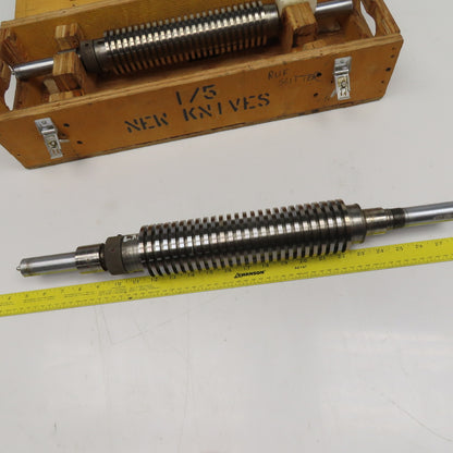 2.733" OD 5mm Paper Reagent Strip Roller 1" Shaft 22-3/4" OAL Lot Of 2
