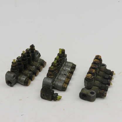 DS-5 5 Port Piston Lubricator Manifold 90° Lot Of 3