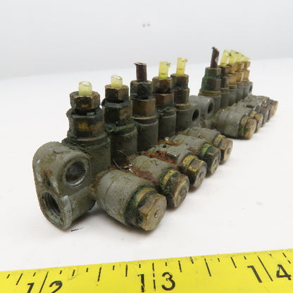 DS-5 2 Section 5 Port Piston Lubricator Manifold 90°
