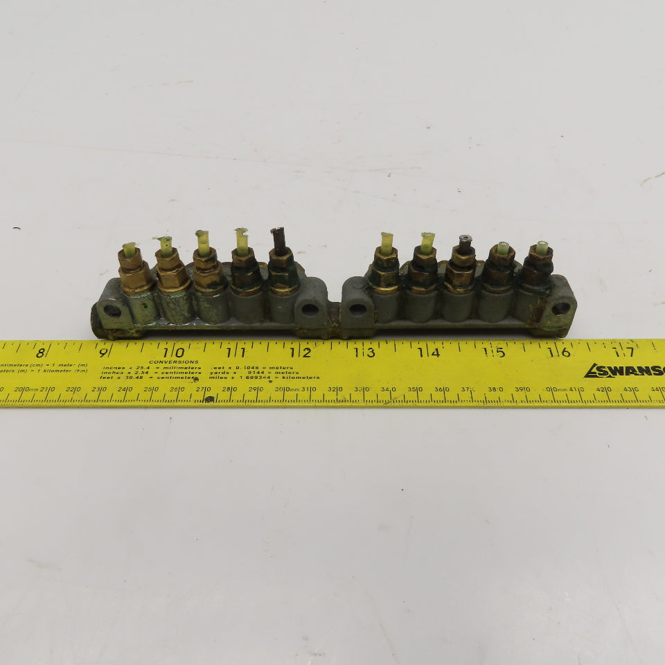DS-5 2 Section 5 Port Piston Lubricator Manifold 90°