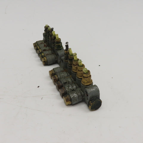 DS-5 2 Section 5 Port Piston Lubricator Manifold 90°