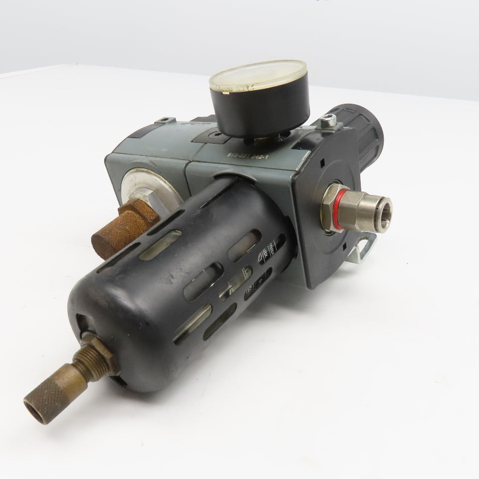 Mecman 915-331-042-1 3/8" NPT Compressed Air Filter Regulator Solenoid 24VDC