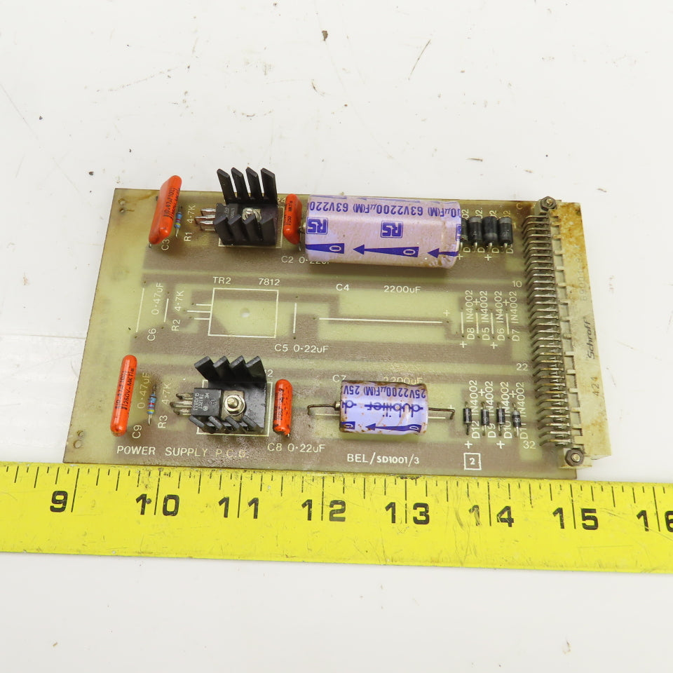 BEL/SD 1001/3 Power Supply PCB W/Schoff 69001-821