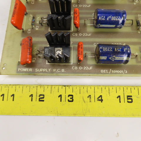 BEL/SD 1001/3 Power Supply PCB Circuit Board W/Schoff 69001-821