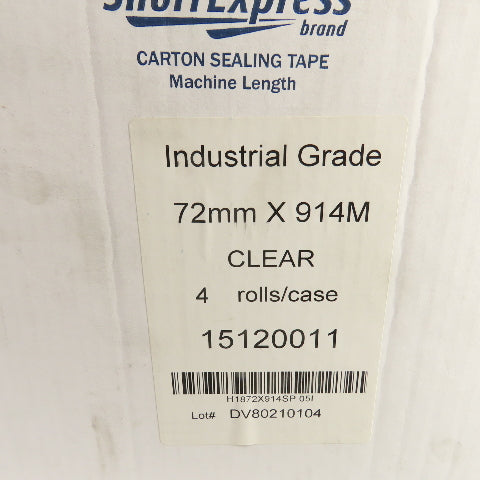 ShorrExpress 15120011 Carton Sealing Tape 72mm x 914m 1000YRD Clear Mixed Lot/2