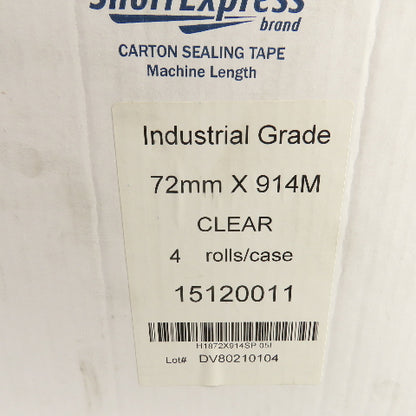 ShorrExpress 15120011 Carton Sealing Tape 72mm x 914m 1000YRD Clear Mixed Lot/2