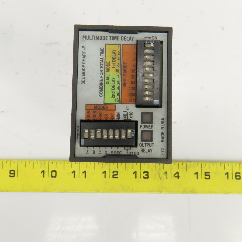 Entrelec TRDU12D2 SSAC Multi-Mode Time Delay Relay 12VDC 0201X W/Base