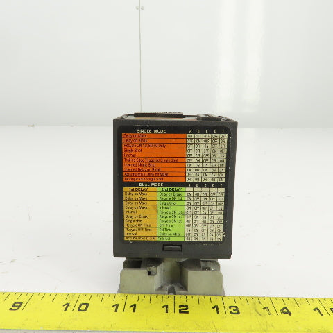 Entrelec TRDU12D2 SSAC Multi-Mode Time Delay Relay 12VDC 0201X W/Base