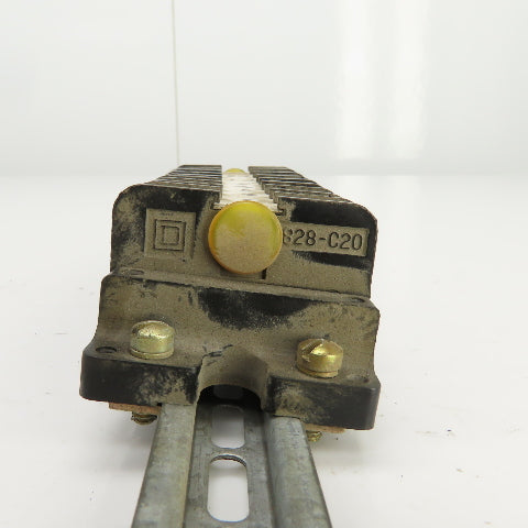 Square D 828-C19/828-C20 Terminal Block Strip Lot Of 9