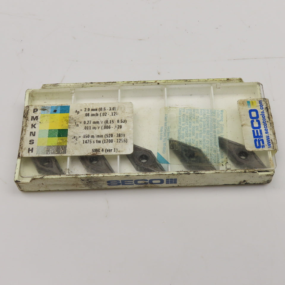 Seco VNMG160408-M3 Duratomic Carbide Indexable Insert Lot Of 5
