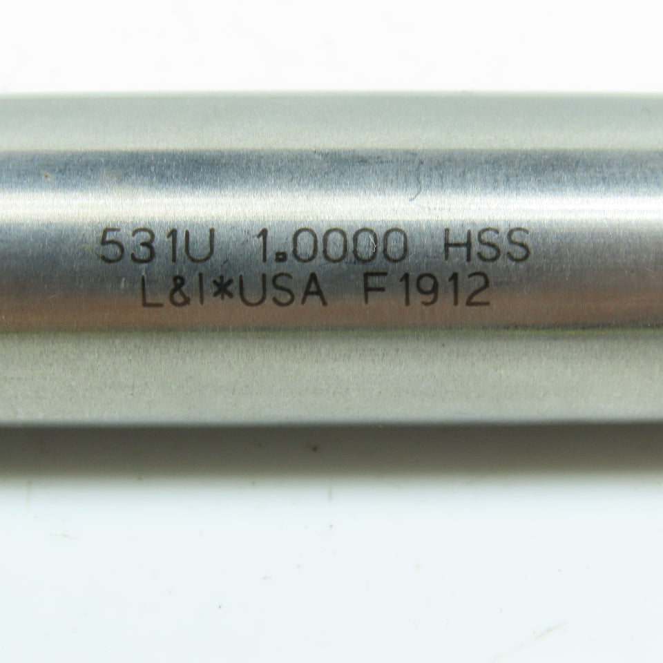 L & I 1" Chucking Reamer 8 Flute Morse Taper Shank MT3
