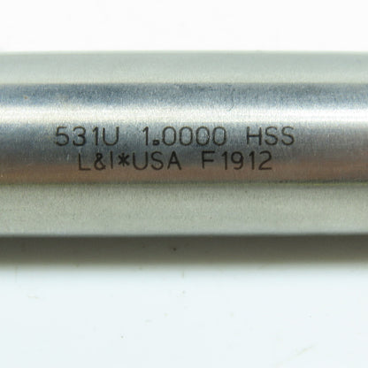 L & I 1" Chucking Reamer 8 Flute Morse Taper Shank MT3