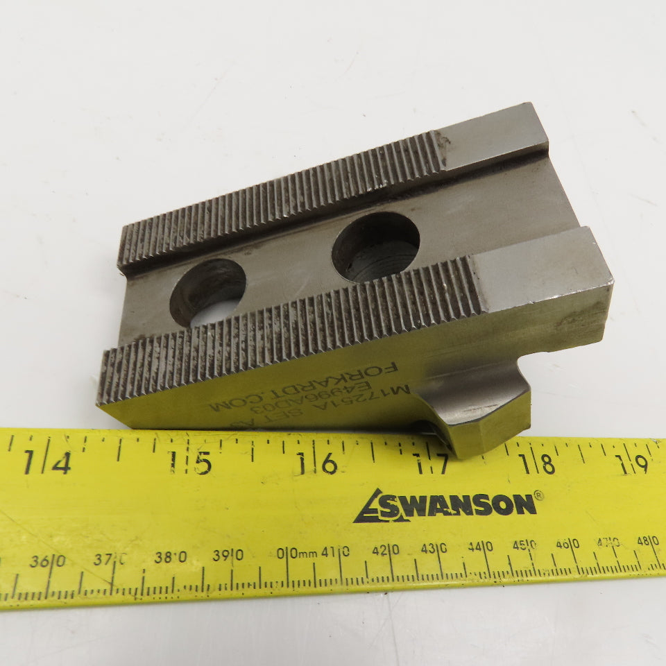 Forkardt Serrated OD Workholding Lathe Chuck Clamping Jaw 90x45x44mm Set Of 3