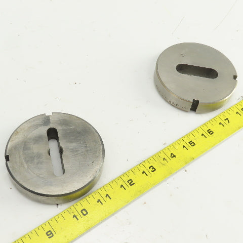 UP 0.362"x2.018" & 0.559x1.778" OBR Hole CNC Turret Punch Die 3.500" OD Lot Of 2