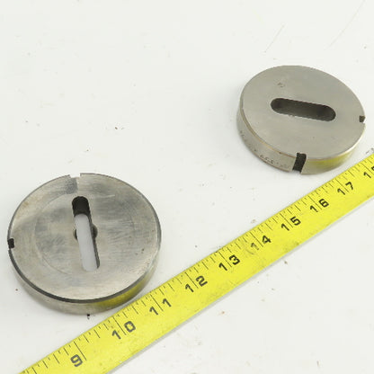 UP 0.362"x2.018" & 0.559x1.778" OBR Hole CNC Turret Punch Die 3.500" OD Lot Of 2