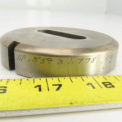 UP 0.362"x2.018" & 0.559x1.778" OBR Hole CNC Turret Punch Die 3.500" OD Lot Of 2