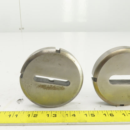 UP 0.362"x2.018" & 0.559x1.778" OBR Hole CNC Turret Punch Die 3.500" OD Lot Of 2