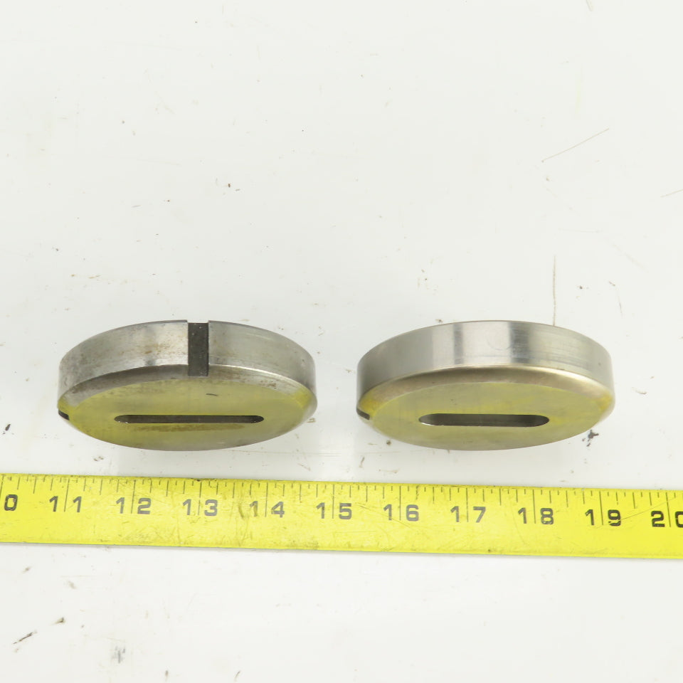 UP 0.362"x2.018" & 0.559x1.778" OBR Hole CNC Turret Punch Die 3.500" OD Lot Of 2