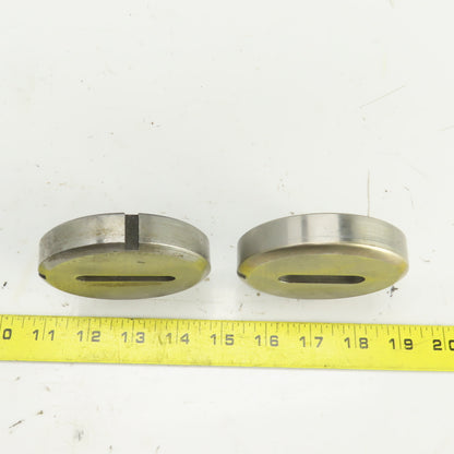 UP 0.362"x2.018" & 0.559x1.778" OBR Hole CNC Turret Punch Die 3.500" OD Lot Of 2